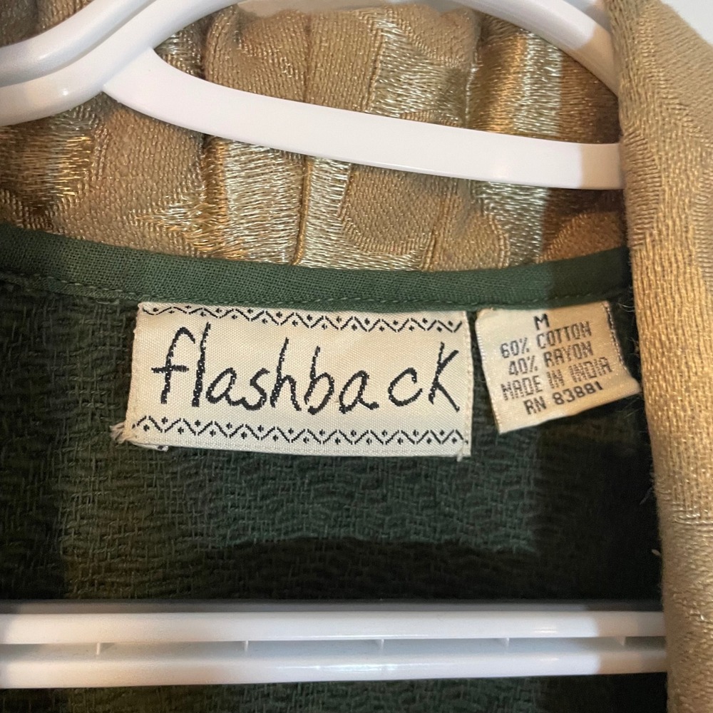 Flashback Vintage Tapestry Patchwork Jacket Green… - image 4